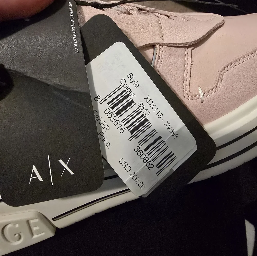 Armani Exchange Rose and Silver Sneakers - Picture 8 of 8